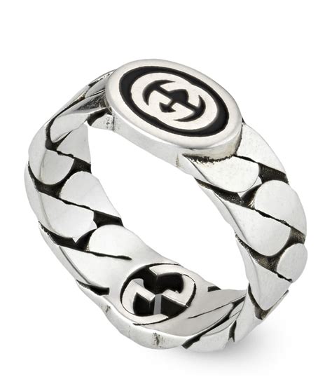 gucci britt interlocking g ring|interlocking g ring in silver.